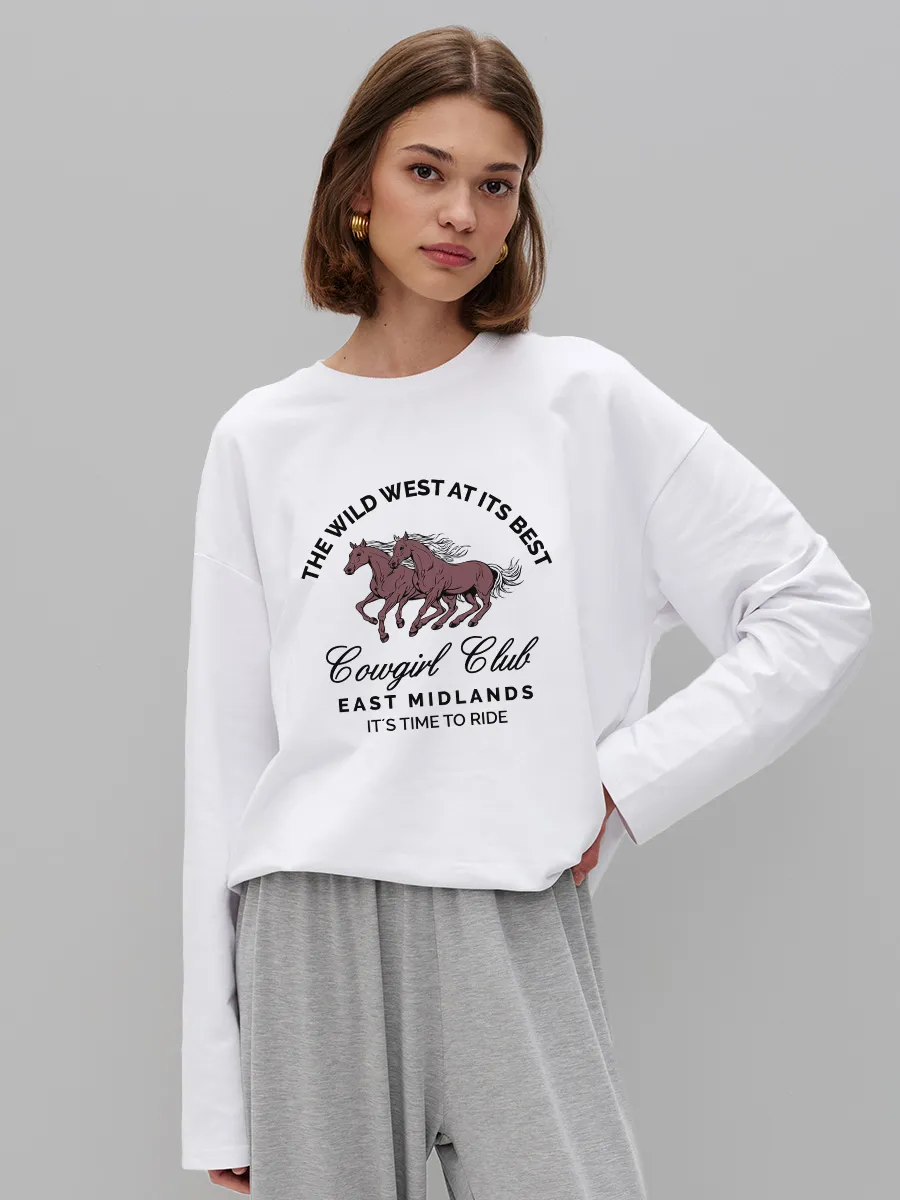 Women'S Fashion Wild West - Женская футболка с длинным рукавом из