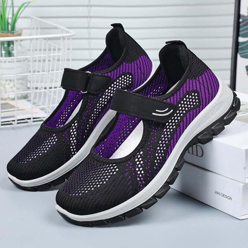 Women'S Fashion Velcro Sneakers - Летние женские дышащие сетчатые спортивные кроссовки