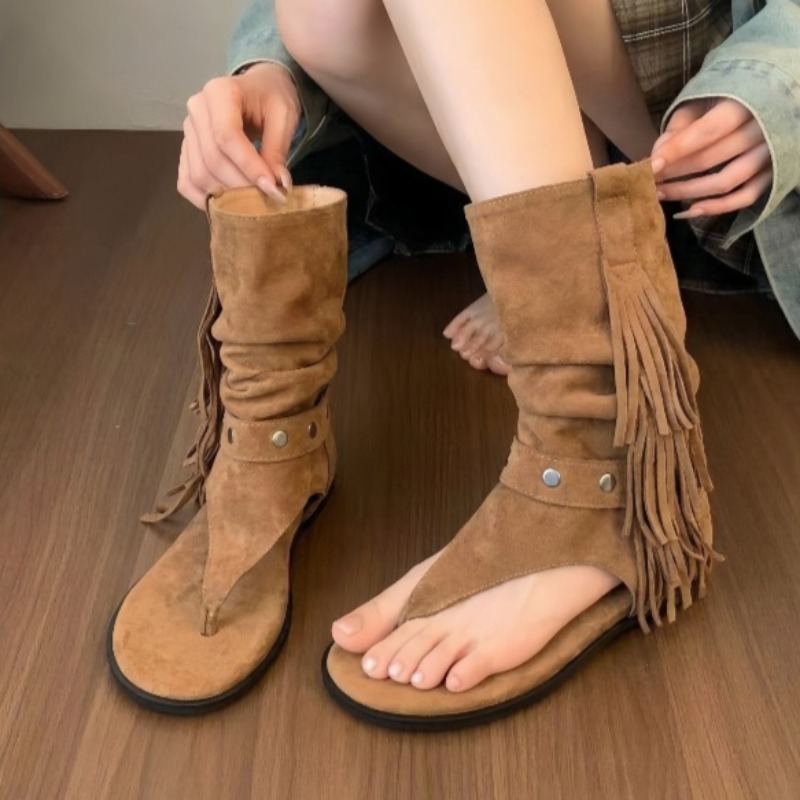 Women'S Fashion Boots - Женские босоножки на блочном каблуке с