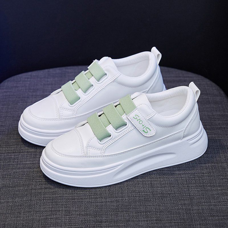 Women'S Fashion Velcro Sneakers - Высокие белые кроссовки, женские весенне-осенние кроссовки