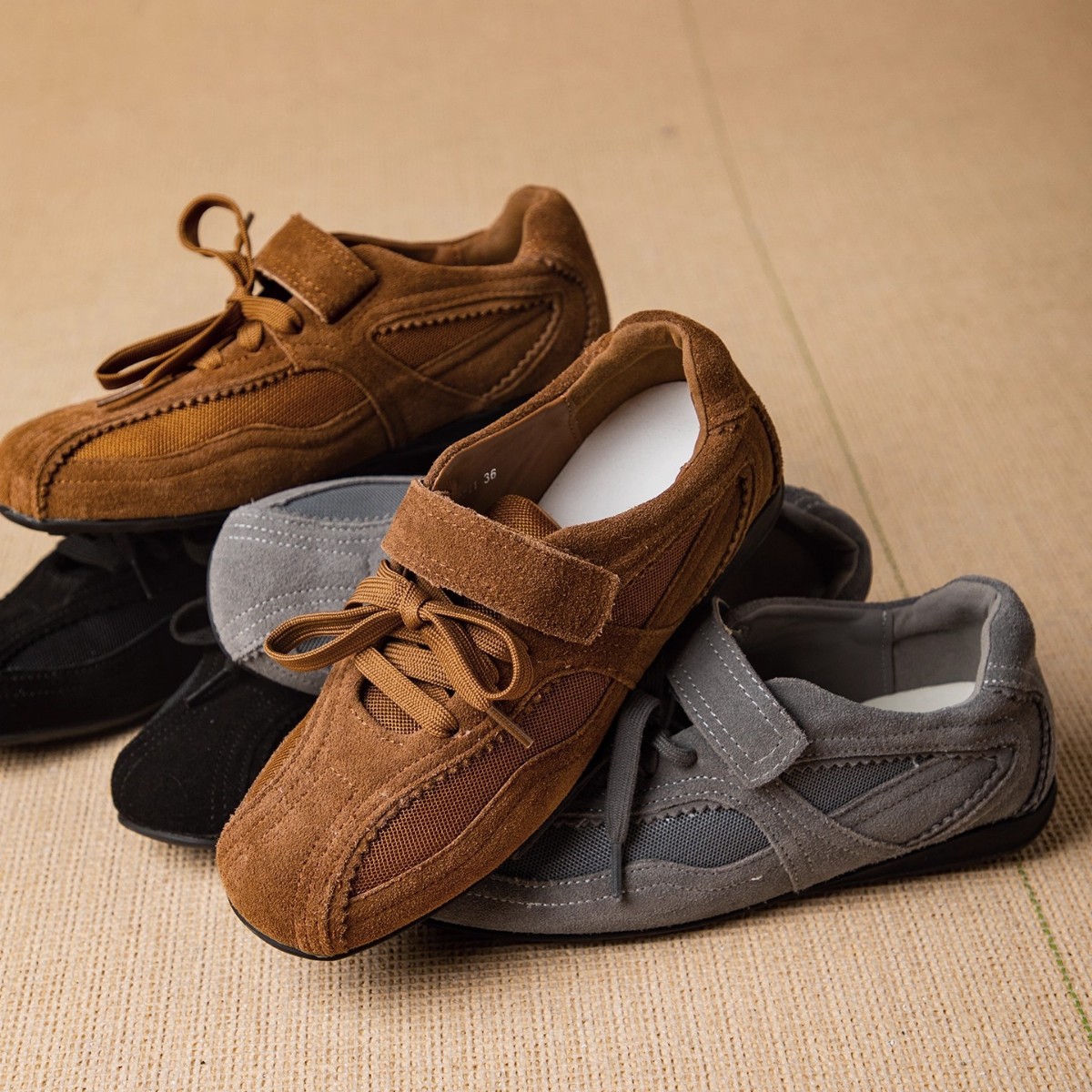 Women'S Fashion Velcro Sneakers - Женская вулканизированная обувь, кроссовки на плоской