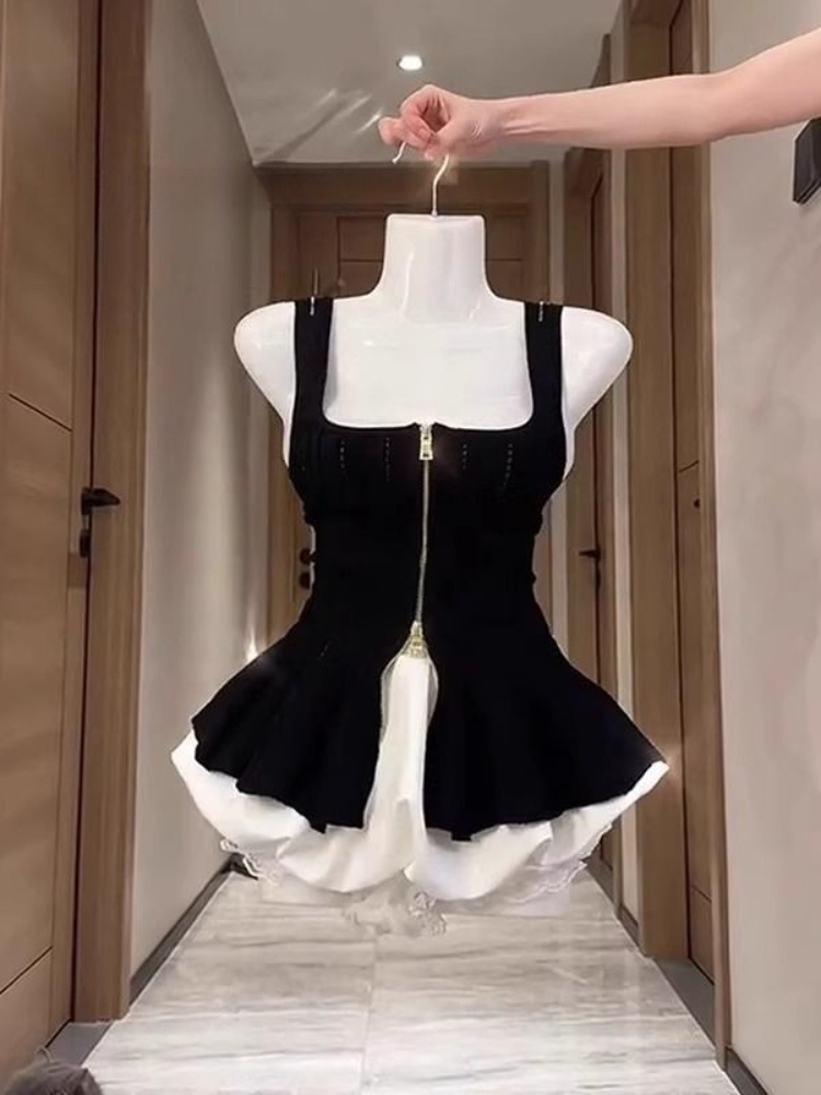 V Neck Cami Top - Летний готический комплект из двух предметов