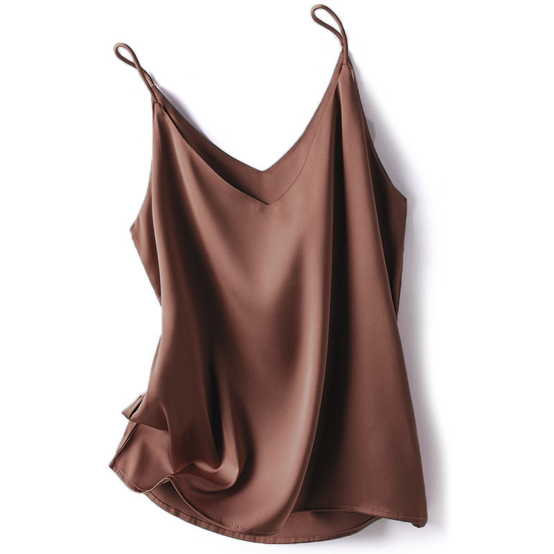 V Neck Cami Top - Летний облегающий топ-майка 20246 для женщин,
