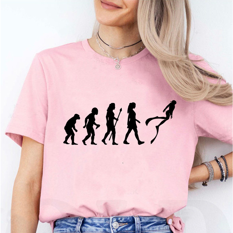 Забавная женская футболка «Эво – обзор и цена Women Fashion Evolution