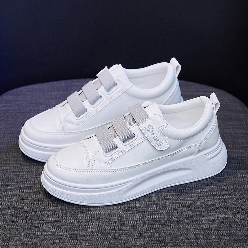 Универсальные белые высокие кр – обзор и цена Women'S Fashion Velcro Sneakers