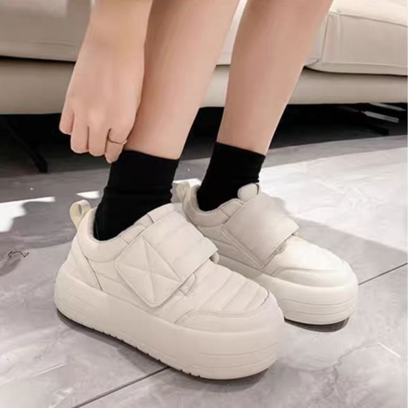 Мягкие белые модные теплые фла – обзор и цена Women'S Fashion Velcro Sneakers