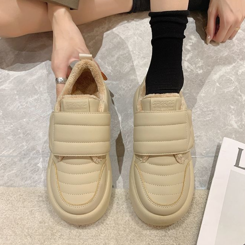 Мягкие белые модные теплые фла – обзор и цена Women'S Fashion Velcro Sneakers