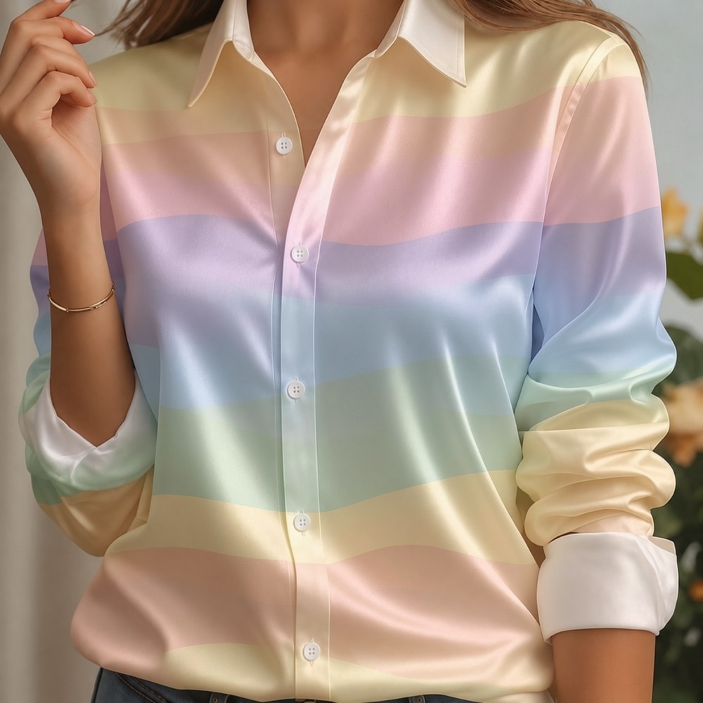 Женская атласная блузка с отло – обзор и цена Women'S Fashion Jersey