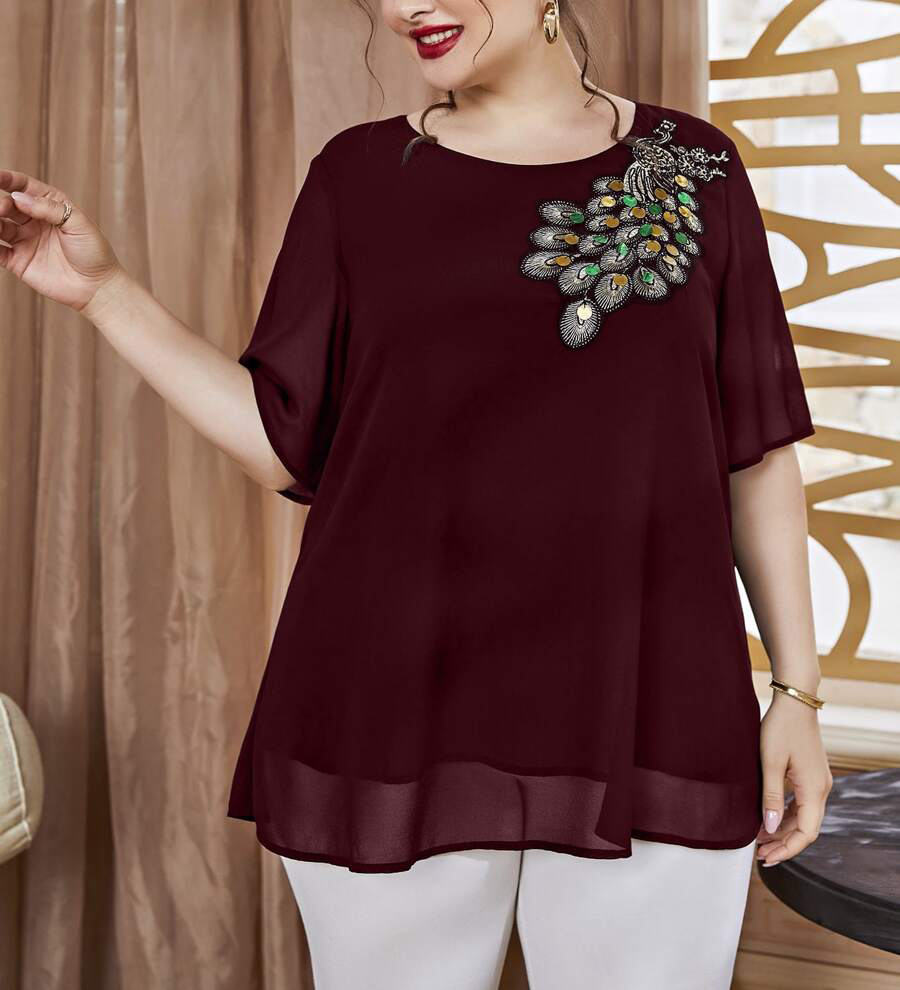 Женский топ больших размеров с – обзор и цена Women'S Fashion Jersey