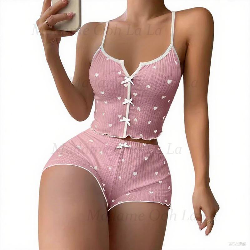 Сексуальный пижамный комплект  – обзор и цена V Neck Cami Top