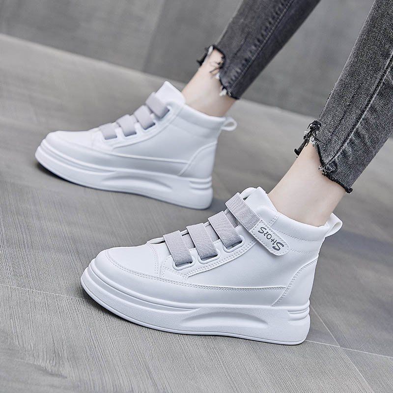 Высокие белые кроссовки, женск – обзор и цена Women'S Fashion Velcro Sneakers