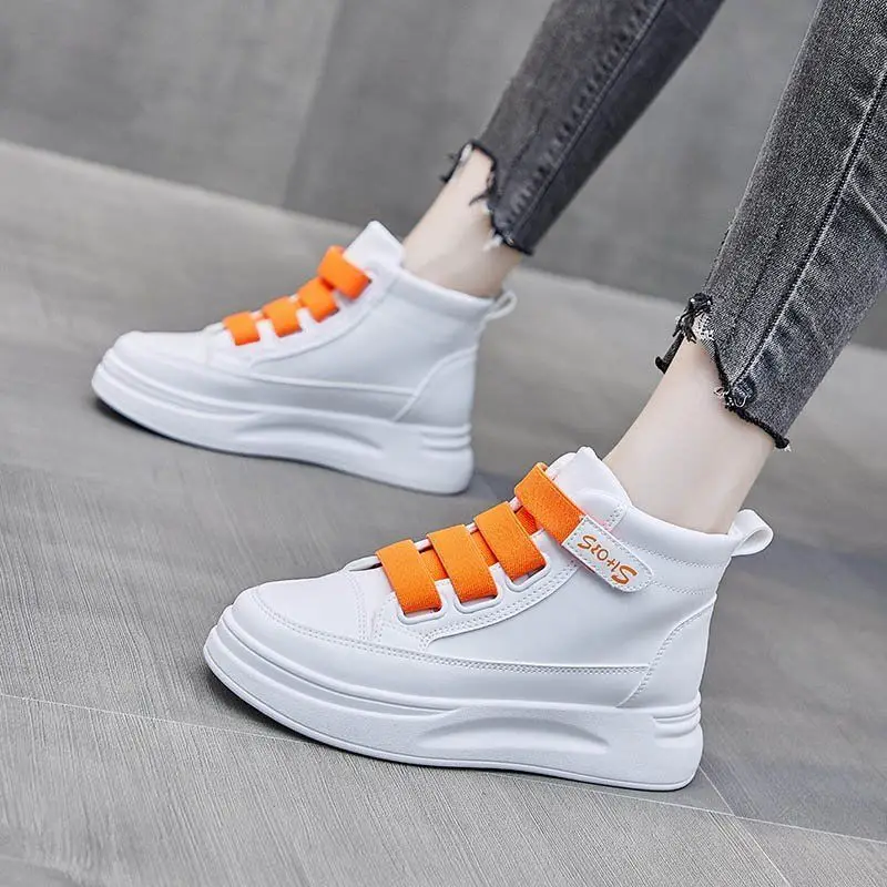 Высокие белые кроссовки, женск – обзор и цена Women'S Fashion Velcro Sneakers