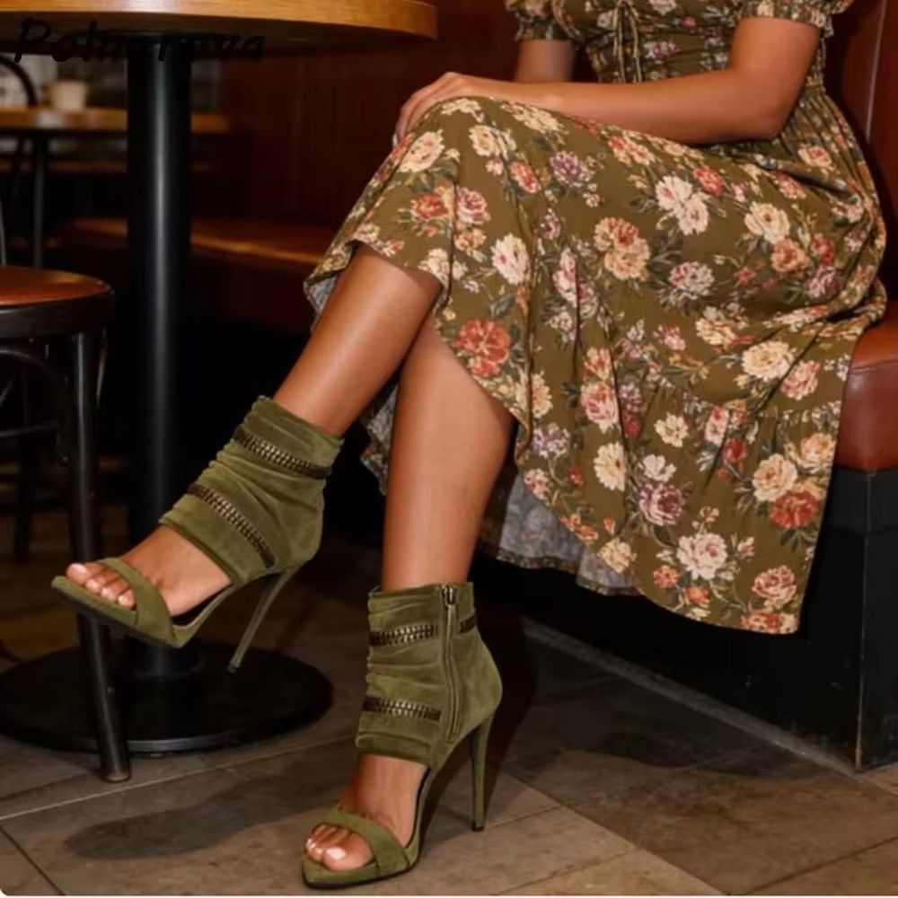 Зеленые замшевые сандалии-боти – обзор и цена Women'S Fashion Boots