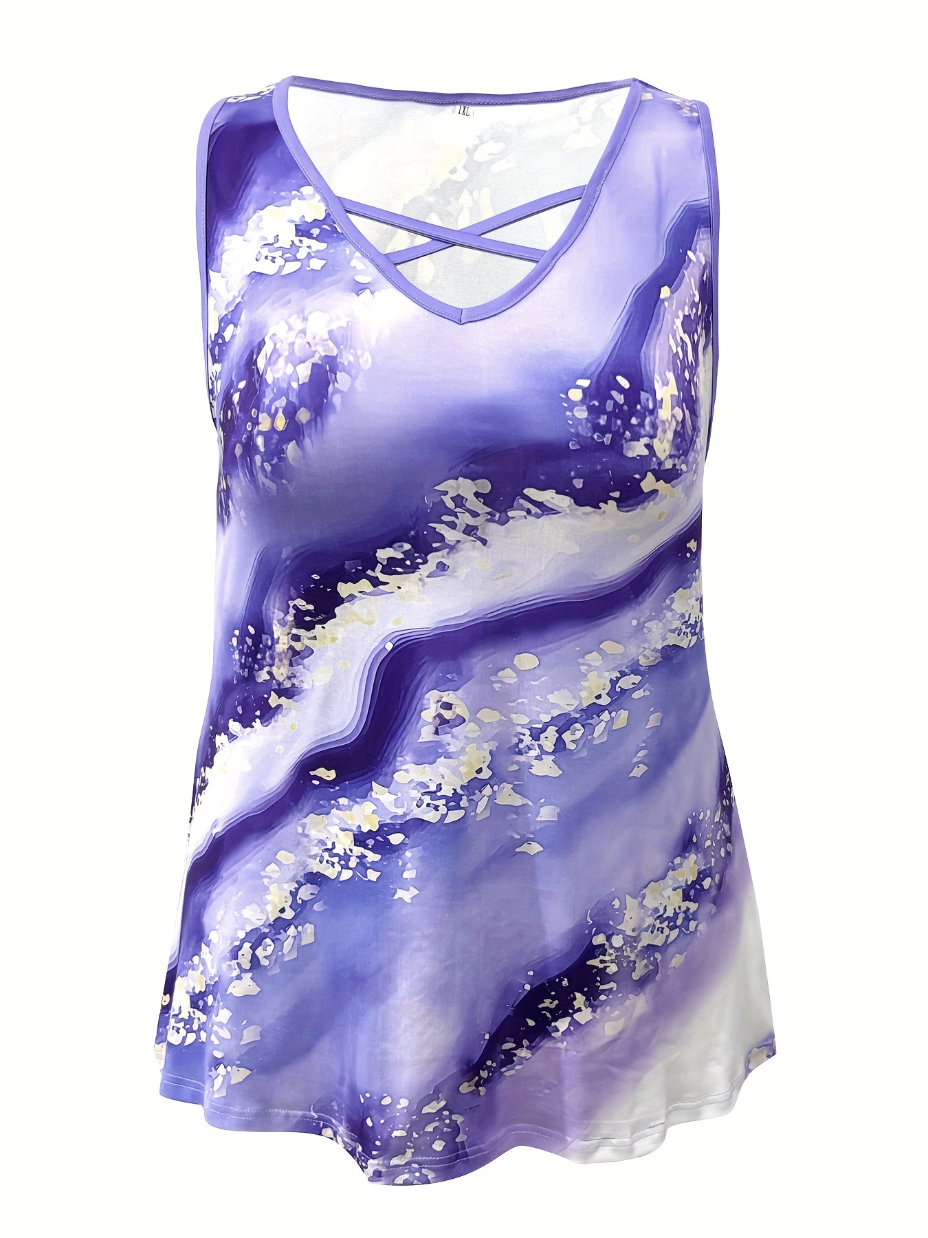 Майка больших размеров с мрамо – обзор и цена V Neck Cami Top